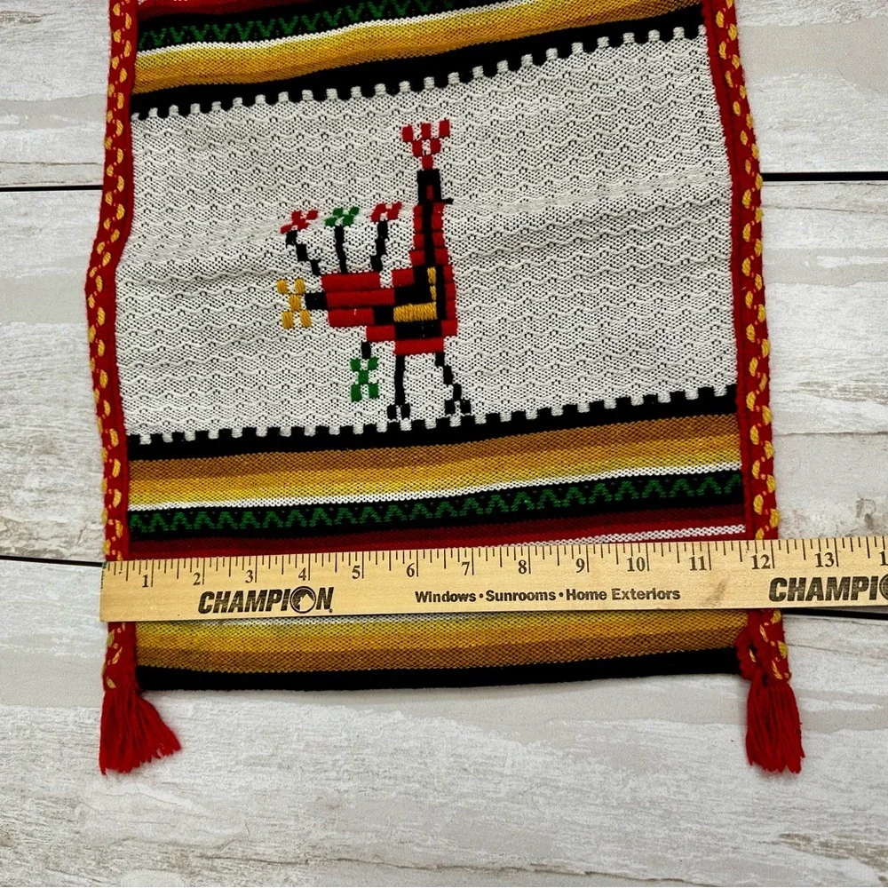 Vintage Multicolor Woven Hobo Tote Bag Boho Festival Fairycore Western Tassels
